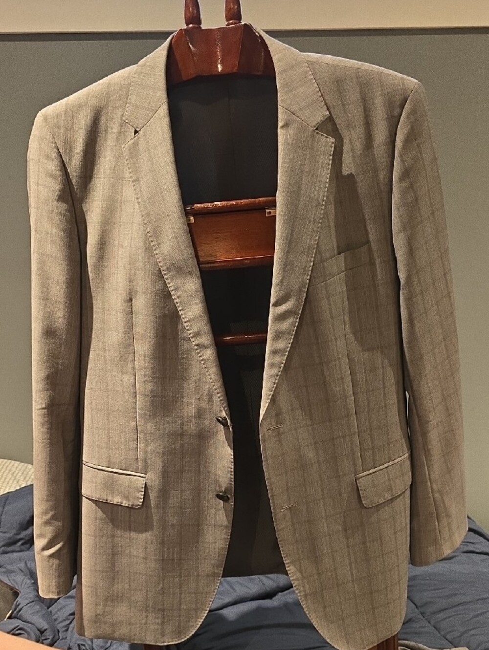 Hugo Boss Gray Windowpane Suit